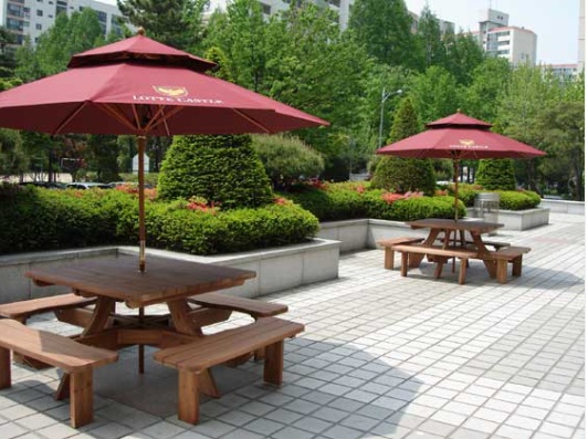 원목 사각 일체형 테이블/D1210 x W1210 mm/미송