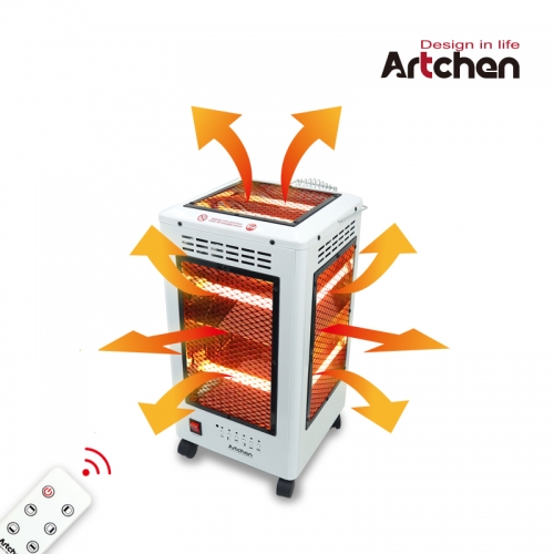 5방향 입체난로 (리모컨형) at-150hr (앞·뒤·좌·우·윗면 5면 난방) (전도안전장치 장착)