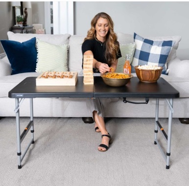 T80869 라이프타임 접이식테이블(높이조절가능)