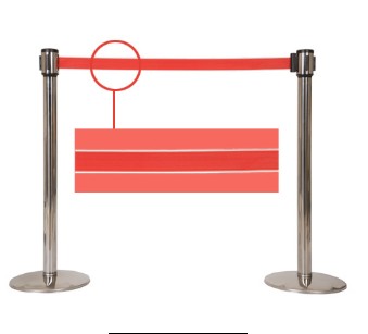 NOA 스텐차단봉 O/H 투톤벨트(Red) 1SET/백화점,관공서,공사현장용 국내산