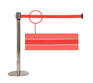 NOA 스텐차단봉O/H 투톤벨트(Red)/백화점,관공서,공사현장용 국내산